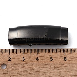 316ステンレススチール製バヨネット留め具  ブラック  42.5x14.5x4mm  穴：12x6.5mm&nbsp;STAS-K282-06EB
