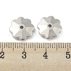 CCBプラスチックビーズ  花  プラチナ  12x3.5mm  穴：1.5mm&nbsp;CCB-P013-19A-P