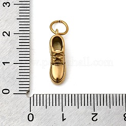 304ステンレスペンダント  スニーカーチャーム  ゴールドカラー  18x5.4x7mm  丸カン：6x0.8ミリ  内径：4.5mm&nbsp;STAS-K304-14