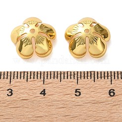 真鍮製ビーズキャップ  花  カドミウムフリー＆鉛フリー  ラックめっき  長持ちメッキ  18KGP本金メッキ  14x14.5x5.5mm  穴：1.4mm&nbsp;KK-C260-20A-G