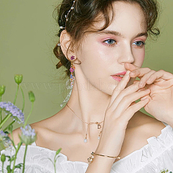80個10セットの花のガラスシードビーズチャーム  18KGP本金メッキ銅線で包まれた  ミックスカラー  9x6x2mm  穴：1.4mm  8色  1pc /カラー&nbsp;FIND-SC0021-45
