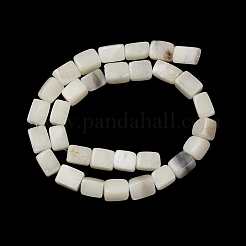 天然な白アフリカオパールビーズ連売り  直方体の  12~13x8~10x8~10mm  穴：1mm  約30~31個/連  14.76''（37.5cm）〜14.96''（38cm）&nbsp;G-D098-D04-02