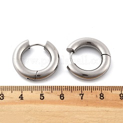 201 ステンレススチールフープピアス  304ステンレスピン付き  ステンレス鋼色  20.5x5mm&nbsp;EJEW-P304-13C-P