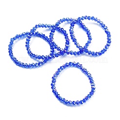 女性用クラシックなエスニックスタイルのファセットガラスストレッチブレスレット&nbsp;RE4529-10