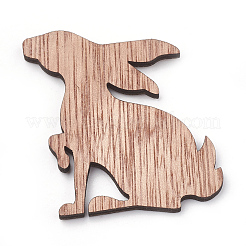 プラタナスウッドカボション  レーザーカットウッドシェイプ  動物  キャメル  50x53x3mm&nbsp;WOOD-S040-79