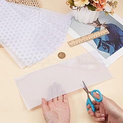 PVCメッシュシート  DIYクラフト用ニットカップマット  ブックマーク  ティッシュボックス  長方形  ホワイト  300x125x0.26mm  穴：0.8mm&nbsp;DIY-WH0632-28C-01