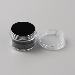 コラムプラスチックルースダイヤモンド宝石収納ボックス  スポンジで  ブラック  3.8x2.75cm&nbsp;CON-WH0095-45B-02