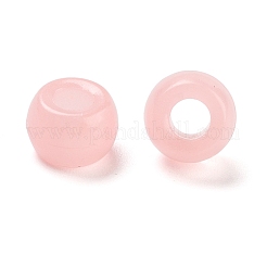 蓄光アクリルビーズ  暗闇で光る  ラウンド  ピンク  9x6mm  穴：4mm  約1851個/500g&nbsp;OACR-S138-01C