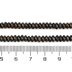 天然石ブロンザイトビーズ連売り  ロンデル  5x2mm  穴：1mm  約169個/連  16.02インチ（40.7cm）&nbsp;G-G084-C13-03