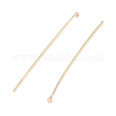 鉄平頭ピン  ライトゴールド  40x0.6mm  22ゲージ  約3000個/500g  ヘッド：1.5mm&nbsp;IFIN-R217-0.6x40-KC-1