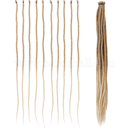 ポリエステルウィッグ  淡い茶色  610x8mm&nbsp;AJEW-WH20070-034A-1