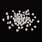 Plastic Ear Nuts, Earring Backs, Clear, 4x3.5x3.5mm, Hole: 0.7mm