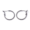 Brass Hoop Earrings, Ring, Gunmetal, 24x1.5mm, Pin: 0.7mm