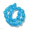 Handmade Lampwork Beads Strands, Grape, Deep Sky Blue, 17x12~13x12~13mm, Hole: 1.2~1.4mm, about 20pcs/strand, 13.39''(34cm)