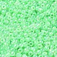 ガラスシードビーズ  セイロン  ラウンド  淡緑色  8/0  3mm  穴：1mm  約10000個/ポンド&nbsp;SEED-A011-3mm-144-2