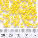12/0ベーキングペイントガラスラウンドシードビーズ  きいろ  1.5~2x1.5mm  穴：0.5~1mm  約30000個/ポンド&nbsp;SEED-S036-01A-05-3
