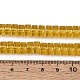 透明ガラスビーズ連売り  フラットラウンド  ゴールデンロッド  8~8.5x4~4.5mm  穴：0.7~1mm  約95~100個/連  14.57~15.35''（37~39センチメートル）&nbsp;GLAA-N026-4x8mm-T07-4