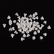 プラスチック製ピアスキャッチ  ピアスバックキャッチ  透明  4x3.5x3.5mm  穴：0.7mm&nbsp;E374Y-1-1