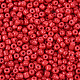 焼付塗装ガラスシードビーズ  インディアンレッド  8/0  3mm  穴：1mm  約10000個/袋&nbsp;SEED-S002-K5-3
