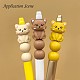 シリコンビーズ  猫の形  ホワイト  28x20.5x16.5mm  穴：2mm&nbsp;SIL-S010-04A-4