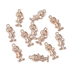 合金のチベット風チャーム  男の子  カドミウムフリー＆鉛フリー  ローズゴールド  18.5x8x3.5mm  穴：1.4mm  約874個/760g&nbsp;LS-TIBEP-S319-089RG-RS