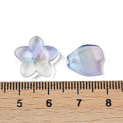 グラデーションカラー透明ガラスビーズ  混合図形  コーンフラワーブルー  8~23x8~20x3.5~8mm  穴：1~1.4mm  約800個/1000g&nbsp;GLAA-B026-01L