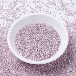 MIYUKIデリカビーズ  シリンダー  日本製シードビーズ  11/0  (db1457) シルバーラインのペールローズオパール  1.3x1.6mm  穴：0.8mm  約10000個/袋  50 G /袋&nbsp;SEED-X0054-DB1457