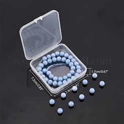 天然アンジェライトビーズ連売り  無水石膏ビーズ  ラウンド  8mm  穴：1mm  約46~51個/連  15.1~15.7インチ（38.2~39.8cm）  1連&nbsp;G-AR0001-81
