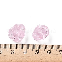 手作りランプワークビーズ  ラベンダーブラッシュ  16x16.5x9.5mm  穴：1.6mm&nbsp;LAMP-S080-01C