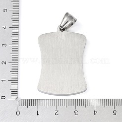 304ステンレスペンダント  エナメル  ステンレス鋼色  星座の長方形  牡羊座  39x26x3mm  穴：7x3mm&nbsp;LS-STAS-O008-01C