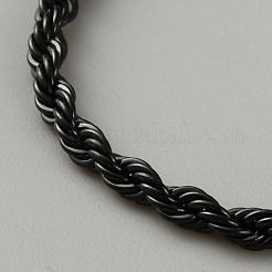 女性用304ステンレススチールチョーカーネックレス  ブラック  19.69インチ（50cm）&nbsp;NJEW-TAC0024-01B-02