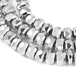 電気メッキガラスビーズセット  パール光沢メッキ  多面カット  ロンデル  ゲインボロ  2.4~3.2x4mm  穴：1mm  約147~152個/連  39~45cm&nbsp;GLAA-Q105-03U