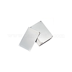 長方形304ステンレス鋼板  ステンレス鋼色  85.5x53.5x1mm  穴：3mm&nbsp;STAS-WH0044-61A