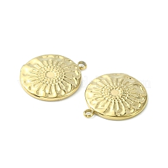 304ステンレスペンダント  花のチャーム  14KGP本金メッキ  16.5x14.5x2mm  穴：1.5mm&nbsp;STAS-L269-020G