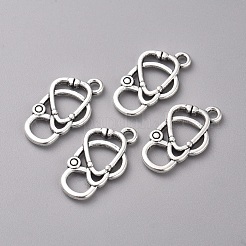 合金のチベット風チャーム  聴診器  アンティークシルバー  23x13x2mm  穴：1.8mm&nbsp;TIBEP-WH0002-02AS