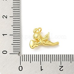 真鍮製チャーム  丸カン付き  14KGP本金メッキ  天使と妖精  10.5x15x4mm&nbsp;LS-KK-D095-01A-G