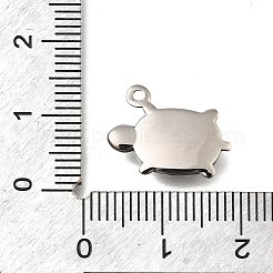 レトロな304ステンレススチールペンダント  亀のチャーム  アンティークシルバー  16x13.5x3mm  穴：1.4mm&nbsp;STAS-L284-11AS