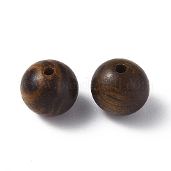 ウッドビーズ  染色されていない  ラウンド  ココナッツブラウン  8mm  穴：1.6mm&nbsp;WOOD-I009-01B-03