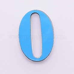 プラスチックとPVCの番号記号ラベル  銀  NUM。0  0：50.5x31.5x8mm&nbsp;KY-WH0023-A00-01