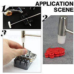アイアンミニ多機能ハンマージュエリーメンテナンスツール  時計修理工具  ゴム入り  プラチナ  188x5mm&nbsp;TOOL-BC0001-76P