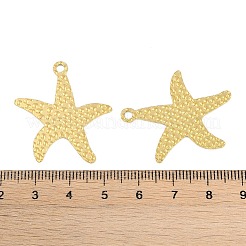 イオンプレーティング（IP）304ステンレスペンダント  ヒトデチャーム  18KGP本金メッキ  32x29x1.1mm  穴：2.2mm&nbsp;STAS-C106-04G