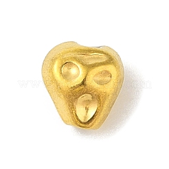 304ステンレススチールビーズ  三角形  ゴールドカラー  6x6x4mm  穴：1.2mm&nbsp;STAS-M071-01E-G