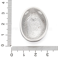 鋳造研磨304ステンレスペンダント  楕円形のチャーム  ステンレス鋼色  31.5x23.5x12.5mm  穴：3.5mm&nbsp;STAS-G354-07P