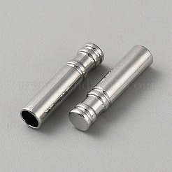 合金コードエンドパーツ  エンドキャップ  笛形状  プラチナ  21.5x5mm  内径：4mm&nbsp;FIND-WH0161-55P