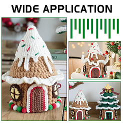 クリスマステーマのDIYかぎ針編みキット（初心者向け）1セット  糸を含む  針  繊維フィラー  かぎ針編みのフック  ハウス&nbsp;DIY-SC0027-78B