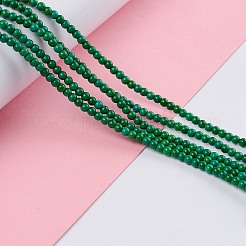 合成ターコイズビーズ連売り  染め  ラウンド  濃い緑  3mm  穴：1mm  約136個/連  15.75~15.91インチ（40~40.4cm）&nbsp;TURQ-Z002-03