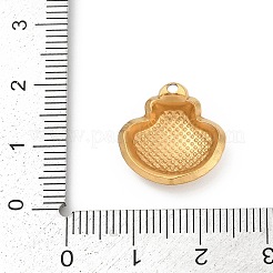 304ステンレスペンダント  イオンプレーティング（ip）  シェルシェイプチャーム  ゴールドカラー  16x16x4.5mm  穴：1.6mm&nbsp;STAS-P383-11B-G