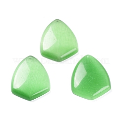キャッツアイペンダント  三角形のチャーム  ミックスカラー  45.5x35x7.5mm  穴：1.4mm&nbsp;G-C034-07