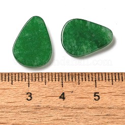 天然の天然翡翠のキャビネットを染めた  ティアドロップ  グリーン  16x12x2mm&nbsp;G-Q192-04