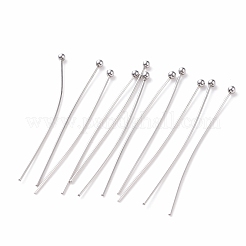 変色しにくい304ステンレススチール製ボールヘッドピン  40x0.7mm  21ゲージ  ヘッド：2mm&nbsp;STAS-R051-40mm